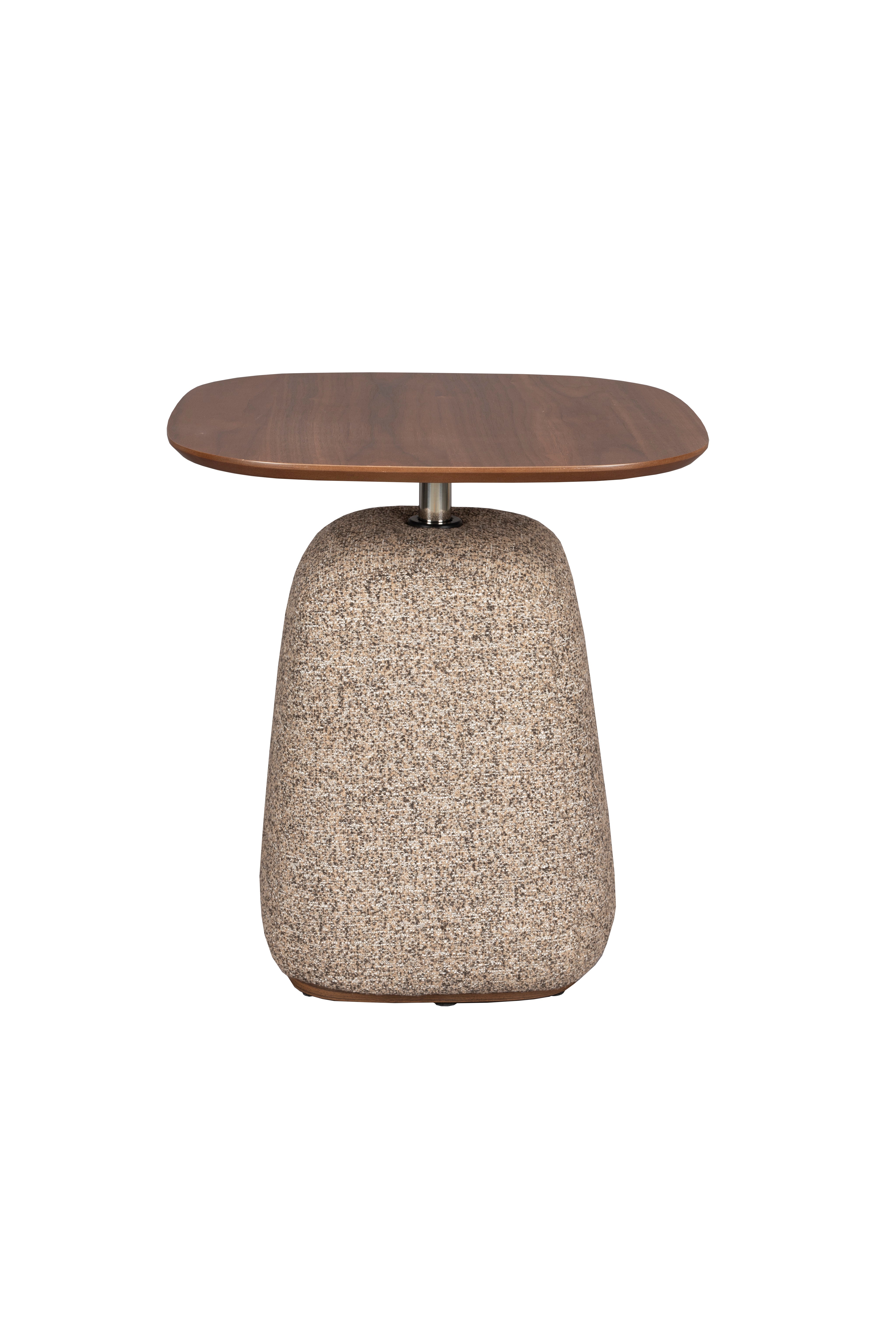 Dutchbone Shelly Cinnamon Boucle & Wood Side Table